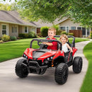 24V 2 Seater Ride On Car Truck, Power Wheels Kids UTV w/Parent Remote Control, 3.1 MPH Max Speed, Music Player, LED Lights & Storage, Electric Vehicle Ride On Toy for Kids Toddler Ages 3-8, Red by TinyTreasures Baby Boutique