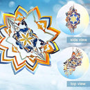 3D Wind Spinner Starry Sky Mandala Wind Spinners Outdoor, Laser Cut Metal Hanging Wind Sculptures, Kinetic Whirling Art Ornament Outside Garden Decoration Yard Decor, Meaningful Gift Ideas by GreenHaven Gardens