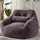 Bean Bag Chair for Adults with Pillow,Oversized Bean Bag Couch Chairs for Adults,Giant Lazy Couch Sofa Chairs with Filler,Large Reading Chair for Living Room Bedroom,Dark Gray by CozyNest Decor