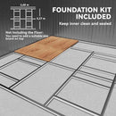Outsunny 11' x 13' Outdoor Storage Shed, Garden Tool Metal Shed with Foundation Kit, Double Lockable Door, Air Vents and Sloping Roof, for Backyard, Patio, Lawn, Dark Gray by GreenHaven Gardens