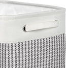 Kntiwiwo Foldable Storage Bins 15" x 10" x 9.5" Fabric Storage Basket Cube with Handles Large Linen Closet Organizer Bins for Organizing Shelf Home, Set of 3, Houndstooth by CozyNest Decor