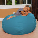 Posh Creations Bean Bag Chair for Kids, Teens, and Adults Includes Removable and Machine Washable Cover, Heather Teal, 38in - Large by TinyTreasures Baby Boutique