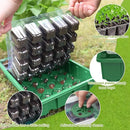 Seed Starter Tray with Grow Light, 40 Cells Seed Starter Kit with Heat Mat, Seedling Starter Trays with Humidity Domes, Automatic Timer, Adjustable Brightness Indoor Greenhouse by GreenHaven Gardens