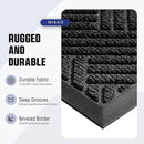 Mibao Front Door Mat Outside Entrance, Durable Outdoor Indoor Mat, Low Profile Heavy Duty Doormat, Non-Slip, Traps Dirt and Moisture, Easy Clean Patio Porch Entryway Mat, 32" x 47", Grey by CozyNest Decor
