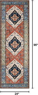 Lahome Boho Kitchen Runner Rug - 2x8 Runners for Hallways Washable Non-Slip Runner Rugs Ultra-Thin Laundry Room Rug Oriental Throw Carpet Runner for Entrance Bathroom Bedroom Living Dinning Room Foyer by TinyTreasures Baby Boutique