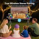 Portable Bluetooth Speakers 80W Big Powerful Wireless Outdoor Loud Stereo Deep Bass Sound Boombox TWS Home Party Speaker with Subwoofer LED Lights by TinyTreasures Baby Boutique