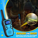 Wishouse Walkie Talkies for Kids Rechargeable Long Range,Xmas Birthday Gift for 4 5 6 7 8 9 Year Old Boys Girls,Hiking Gear Camping Games Cool Toys with NOAA,SOS Siren,Lamp,Lanyards,Easy to Use,2 Pack by TinyTreasures Baby Boutique