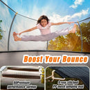 14FT Pumpkin Trampoline with Basketball Hoop, Balance Bar and Enclosure Net, Outdoor Trampoline for Kids and Adults, Capacity 880 lbs by TinyTreasures Baby Boutique