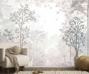 Beige Forest Wallpaper Woodland Wall Mural Large Wall Art for Bedroom Living Room Dining Room(Not Self-Adhesive) by TinyTreasures Baby Boutique