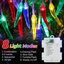 Chili Pepper String Lights, 40 LED 21Ft Chili Pepper Fairy Lights Battery Operated for Indoor Outdoor Garden Pool Birthday Mexican Party Wedding Christmas Summer Tropical Decor by CozyNest Decor