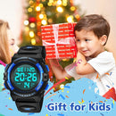 Kids Watch,Boys Watch for 3-15 Year Old Boys,Digital Sport Outdoor Multifunctional Chronograph LED 50 M Waterproof Alarm Calendar Analog Watch for Children with Silicone Band,Kids Gift by TinyTreasures Baby Boutique