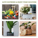 4 Pack Plant Watering Devices, Terracotta Self Watering Spikes with 25 oz Plastic Wine Bottles, Slow Release Plant Waterer Self Watering Planter for Vacation Indoor Outdoor Plant by GreenHaven Gardens