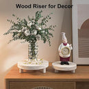 3 Pcs Wood Plant Stand Indoor Outdoor, Round Wood Riser for Decor 6/8/10" Wooden Stool Display Stand Flower Pot Holder Small Planter Tray Modern Potter Decorative for Desktop Counter Room by GreenHaven Gardens