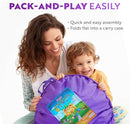 Playz 5-Piece Kids Pop up Play Tent Crawl Tunnel and Ball Pit with Basketball Hoop Playhouse for Boys, Girls, Babies, and Toddlers (Purple, Orange, Yellow, Red, Blue) by TinyTreasures Baby Boutique