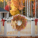 CYANBLOOM Front-Door Cedar Fall Wreaths: 24 Inch Large Wreath with Burlap Bow - Weatherproof Outdoor Porch Decor - Ideal Stress Relief Rustic Greenery for Autumn Holiday (Thanksgiving/Halloween 2025) by CozyNest Decor