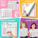 Reward Chart for Kids,Magnetic Behavior Chore Chart for Kids at Home,26 Mermaid Chore Charts,1960 Diamond Stickers,56 Reward Stickers,Incentive Chart to Develop Responsibility and Good Habits,Mermaid by CozyNest Decor