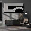 Large Abstract Wall Art Black And White Wall Art Geometric Line Wall Print Painting Artwork Canvas Art Wall Decor Simple Picture Artwork For Living Room Bedroom Office Home Wall Decor 29"X 58" by CozyNest Decor