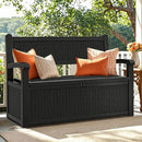 YITAHOME 70 Gallon Storage Bench Deck Box, Lockable Patio Bench, Waterproof Outdoor Pool Deck Storage for Patio Cushions, Garden Tools and Pool Supplies, Black by CozyNest Decor