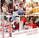 2 in 1 Kids Microscope with Bug Catcher,HD 500X Digital Microscope for Kids with 2" Screen,Photo and Video,STEM Educational Science Kit Learning Toys for Age 3-12 Girls & Boys Birthday Gifts (Pink) by TinyTreasures Baby Boutique