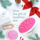 Scala Silicone Anti Cellulite Massager, Body Shower Scrubber, Cellulite Remover - Improve Circulation, Distribute Fat Deposits, Body Massager, Exfoliator, Fat Roller Use with Creams and Oils - Pink by CozyNest Decor