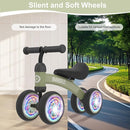 Baby Balance Bike Toys for 12-36 Months Kids Toy Boy and Girls Gifts Toddler Best First Birthday Gift Children Walker No Pedal Infant 4 Wheels Bicycle (Colorful, Deep Green-Light) by TinyTreasures Baby Boutique