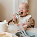 mushie Silicone Baby Fresh Fruit & Food Feeder Pacifier | 6 Months+ (Blush) by TinyTreasures Baby Boutique