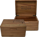 Keepsake Box for Wedding Anniversary - Customized Keepsake Box Engraved Connected Hearts with Names, 5 Years Anniversary, Acacia Wood Decorative Custom Memory Boxes, Surprise Love Message, 8x6x4 in by TinyTreasures Baby Boutique