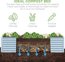 Best Choice Products 8x4x2ft Outdoor Metal Raised Garden Bed, Deep Root Planter Box for Vegetables, Flowers, Herbs, and Succulents w/ 478 Gallon Capacity - Mist Blue by GreenHaven Gardens