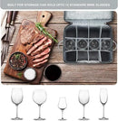 2 Pack Wine Glass Storage Box with Dividers, Stemware Storage Containers for Packing and Moving, China Storage Containers Box for 12 Crystal Glassware, Wine Glasses, Drinkware,Light Gray by CozyNest Decor