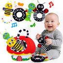 Baby Rattle Toys, Infant Soft Stuffed Animal Rattles Set - Sensory Development Toys, Baby Toys Stuffed Animals Soft Crinkle Sensory Handbells Baby Rattles, Soft Busy Toys for Toddlers Boys Girls by TinyTreasures Baby Boutique