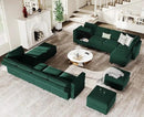Belffin Modular Sectional Sofa with Storage Seats Velvet L Shaped Corner Couch Convertible Sectional Sofa with Chaise (Green, L Shape-1)… by CozyNest Decor