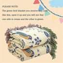 MSGKV Boho Throw Blanket 100% Cotton Green Blanket 90''x 98'' Double Sided Knit Blankets with Tassels Reversible Warm Soft Blanket Throw Blankets for Bed Sofa Living Room by CozyNest Decor