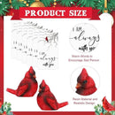 Roowest 72 Pcs Memorial Cardinal Gift Set Include Mini Red Cardinal Bird Statue Figures and Red Feathered Cards and Bags for Sympathy Memorial Gift by GreenHaven Gardens