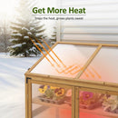 Macrout Cold Frame Greenhouse, Large Wooden Greenhouse Cabinet, Garden Cold Frame with Adjustable Shelves for Outdoor Indoor Use, 1344 (Natural) by GreenHaven Gardens