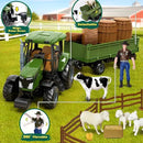 Remote Control Tractor with Trailer - Farm Toys Set Including Animals, Fruits, Vegetables, and Farmer Figures, Toddlers Farm Vehicle Toys for 3 4 5 6 7 8 9 Year Old Boys Girls Birthday Gifts by GreenHaven Gardens