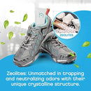 NonScents Shoe Deodorizer 4-Pack (8 Count) - Odor Eliminator, Air Freshener, Smell Absorber, Scent Remover for Shoes, Gym Bags, Soccer Cleats, Closets, Pet Area, Reusable - Shoe Deodorant by CozyNest Decor