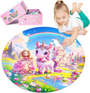 Floor Puzzles for Kids Ages 4-6, 70 Pieces Large Round Unicorn Princess Floor Puzzle Unicorn Jigsaw Puzzle Toy for 3 4 5 6 Toddler Girls - Educational Christmas, Birthday Gift by TinyTreasures Baby Boutique