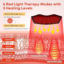 Morfone Red Light Therapy Belt, Cordless Infrared Light Therapy Pad for Body Heating Vibration Rechargeable Waist Wrap with Controller/Timer, 660nm&850nm, for Back Shoulder Muscle Pain Relief by CozyNest Decor