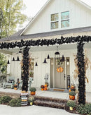 Lvydec 2 Pack Black Halloween Fall Maple Garland - 5.9ft/Piece Artificial Hanging Fall Leave Vines Garland Autumn Decor for Thanksgiving Home Wedding Party by CozyNest Decor