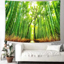 Delur Forest Pathway Tapestry Sunset Tropical Rainforest Nature Tree Tapestry Wall Hanging Sunrise Scenic Natural Green Landscape Headboard for Bedroom Living Room Home Decor (51.2" x 59.1") by CozyNest Decor
