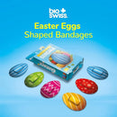 BioSwiss Bandages, Easter Egg Shaped Self Adhesive Bandage, Latex Free Sterile Wound Care, Fun First Aid Kit Supplies for Kids, 24 Count by TinyTreasures Baby Boutique