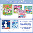 gisgfim 4Pcs Paint by Sticker Books Sticker by Number Books Activity Puzzle Book Craft Art Gift with Mermaid Cat Dog Silly Snack 32 Pictures Sticker by Number Book Set Party Favors by TinyTreasures Baby Boutique