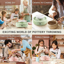 Mini Pottery Wheel Kit - 6" Pottery Wheel for Kids, Teens & Adults Beginners, 2 Lb Air Dry Clay & 18PCS Clay Tools Included, Crafts for Home DIY, Ceramic Work & Art Creatio by TinyTreasures Baby Boutique