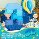 Sratte Number 1 2 3 4 5 6 7 8 9 Piñata with Stick Blindfold Confetti, Gradient Blue Piñata for Kids Boys Girls Birthday Party Anniversary Decorations Supplies(Number 3) by TinyTreasures Baby Boutique