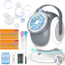 Big Bubble Machine - Automatic Bubbles Blower for Kids, Toddlers - 360° Oscillation & 75° Adjustment, Bubble Toys with LED Light - Gifts for Boys, Girls, Easter, Outdoor, Birthday, Party Use by TinyTreasures Baby Boutique