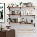 Heimlove 48 Inch Large Wall Bookshelves Set of 3, Wall Mounted Bookshelves,Heavy Duty Wooden Shelves for Living Room,Bedroom,Kitchen,Laundry Room Storage & Decor by CozyNest Decor