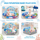 Baby Gym Play Mat, 8-in-1 Ocean Theme Tummy Time Mat & Ball Pit, Washable Baby Activity Play Mat for Visual, Hearing, Sensory, Motor Development, Baby Toys Gift for Toddler Infant 0-3-6-9-12-18 Months by TinyTreasures Baby Boutique