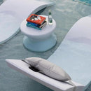 Ledge Lounger Signature Side Table - For Pool Ledges Up to 10" Inches Deep - Indoor/Outdoor All Weather Table for Porch, Patio, Garden, Backyard and Beach (White) by GreenHaven Gardens