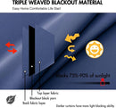 ANRODUO Back Tab Blackout Curtains for Bedroom Living Room, Rod Pocket Pinch Pleated Thermal Insulated Room Darkening Curtains 63 Inches Long 2 Panels, Navy Blue, 42 x 63 Inch by TinyTreasures Baby Boutique