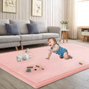 Baby Play Mat for Floor Tummy Time Mat Nursery Rug Muscle Mat Area Rug Playroom Rug Tatami Mat 13'1"x6'7" Memory Foam 1.3" Thick Crawling Mat for Babies,Toddlers, Infants, Kids,Floor Mat(Pink) by CozyNest Decor